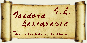 Isidora Leštarević vizit kartica